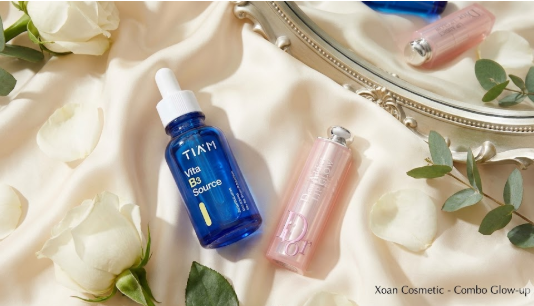 Combo serum dưỡng da và son môi cao cấp chính hãng 